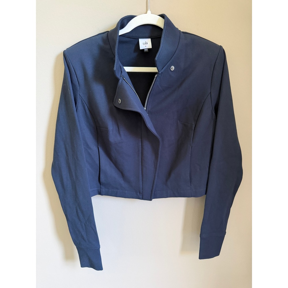 Cabi Women's Navy Cropped Jacket Size Medium